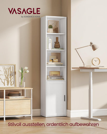 VASAGLE Custos Bücherregal LBC401W01, 6-stöckig, wolkenweiss