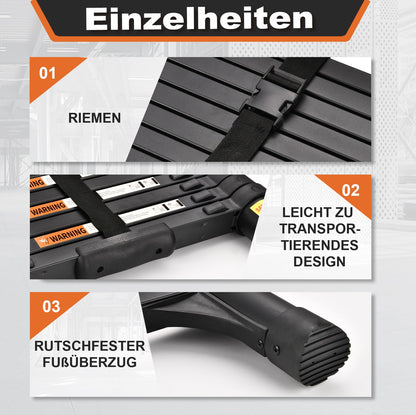 HBTower 3,2m Teleskopleiter Aluminium - Haken Schwarz