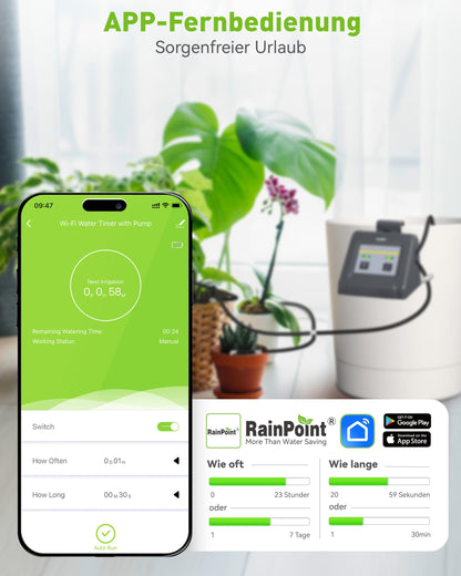 RAINPOINT WLAN Automatisches Tropf-Bewässerungssystem – für 10 Pflanzen