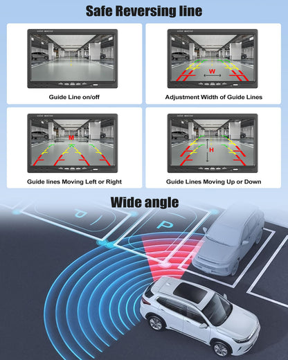 CAMECHO Rückfahrkamera System – Kabellos 7" HD Monitor IP68