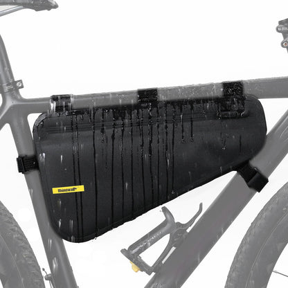 Rhinowalk Rahmentasche wasserdicht 4L Dreieckstasche MTB Rennrad – dreieckige Form mit fünf Befestigungsbändern