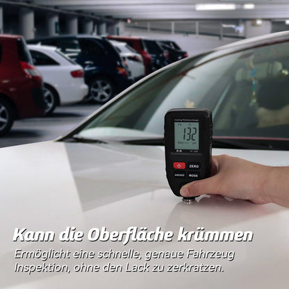 RDINSCOS Lackschichtdickenmessgerät Auto - Eisen/Aluminium 0-1300µm