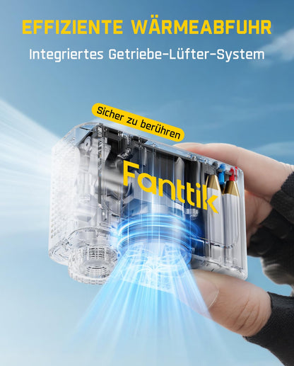 Fanttik X10 Ace Mini Akku-Fahrradpumpe mit Manometer, 8,3 Bar