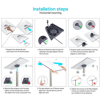 SURVADV Starlink Gen 3 Rohradapter, Aluminium-Halterung 31-63,5 mm