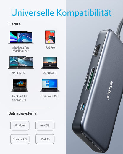 Anker 341 USB-C Hub 7-in-1 mit 4K HDMI und 85W Power Delivery