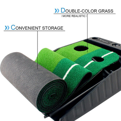 Asgens Golf Putting Trainer Matte – Automatischer Ballrücklauf