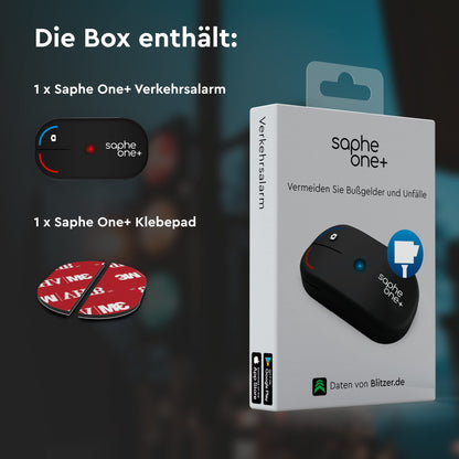 Saphe One+ Blitzerwarner – Verkehrsalarm für das Auto ohne Abo