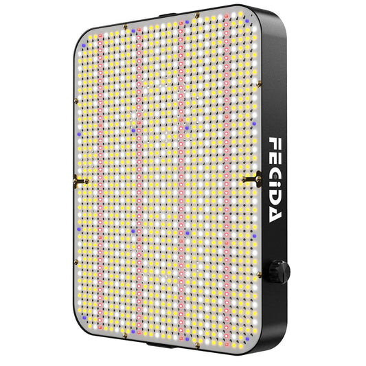 FECiDA 260W LED Pflanzenlampe Dimmbar Vollspektrum 90x90cm. Quadratisches LED-Panel zur Indoor-Pflanzenzucht.