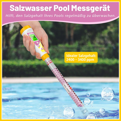 UIUZMAR Digitaler Poolsalztester, Salzmessgerät 0–5100 ppm, UI-E03S