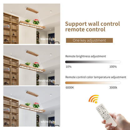 minifair LED Hängeleuchte Holz Dimmbar – 100cm Rustikal