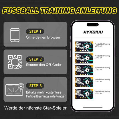 hykoiuu Fussball-Trainingsmatte 120x80 cm Set mit rutschfesten Socken