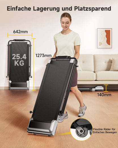 Toputure TP2 Laufband klappbar, 6-in-1 Walking Pad mit 12 % Steigung