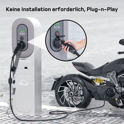 dé Typ 2 auf Schuko Adapter 16 A, Ladeadapter für E-Auto, 0,6 m