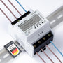 B+G E-Tech Drehstromzähler FLDS100-DR für Hutschiene, 100A, S0, LCD, Beleuchtung weiss