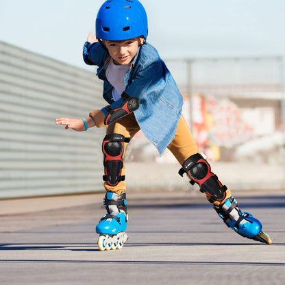 JUSTDOLIFE Kinder Motorrad Schutz-Set Protektoren Rot (4-14 J.)