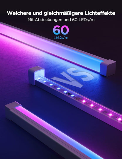 Govee Glide RGBIC Smart LED Leiste mit Profil 5M