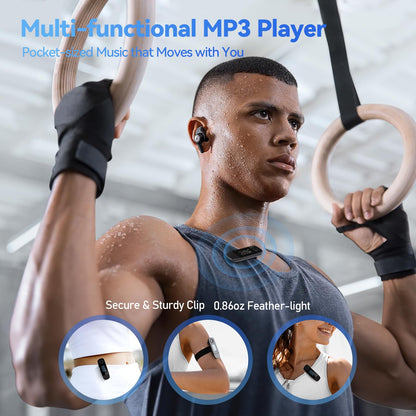 AGPTEK U5 MP3-Player 64 GB mit Bluetooth 5.3, Clip und FM-Radio