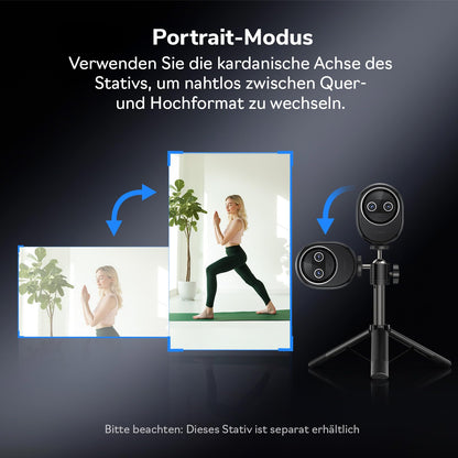 EMEET Piko+ 4K KI-Webcam – Dual-Kamera, KI-Autofokus