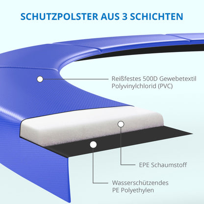 Kinetic Sports Salto Plus Trampolin Outdoor Ø 183 cm mit Netz, Blau