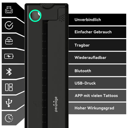 PeriPage P90 Wireless Tattoo Stencildrucker - Dark Schwarz