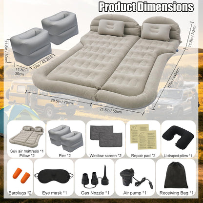Icelus Auto Luftmatratze SUV 175 x 130 x 15 cm mit Luftpumpe