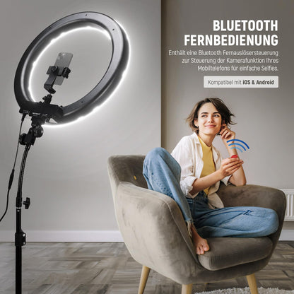 NEEWER 18" LED Ringleuchte mit Stativ – Dimmbar