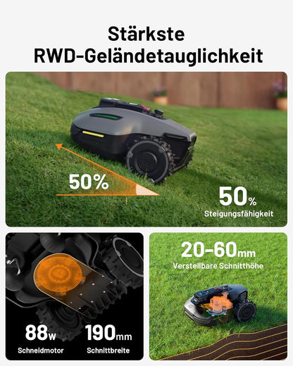 MAMMOTION YUKA Mini 700 Mähroboter - Ohne Begrenzungskabel