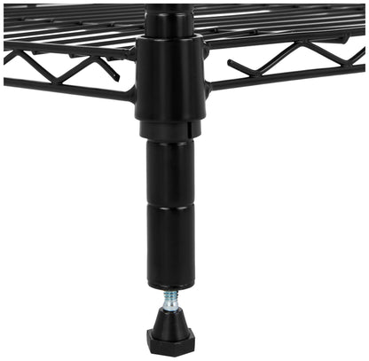 Amazon Basics Standregal, 4 Einlegeböden, höhenverstellbar, Schwarz