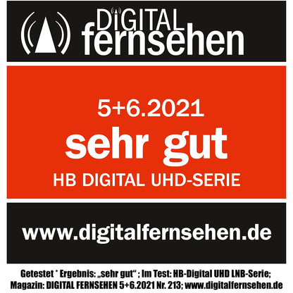 HB-DIGITAL Quattro LNB Schwarz Multischalter Sat-Set - 8 Teilnehmer