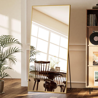 BEAUTYPEAK 171x76cm Ganzkörperspiegel Stand- & Wandspiegel Gold