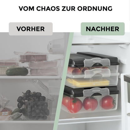 Hausfelder Aufschnittboxen Set für Kühlschrank, 20-teilig, stapelbar