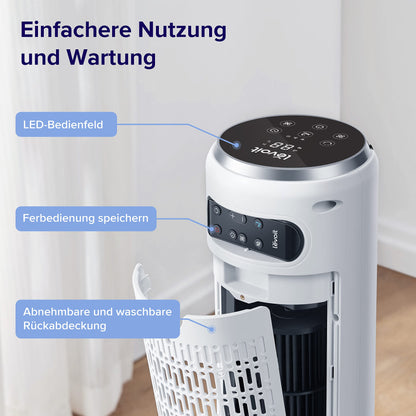 Levoit Turmventilator Flüsterleise Schlafmodus - Weiss 92cm