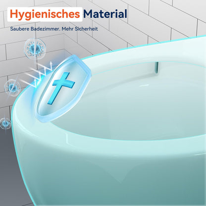 HOROW Hänge-WC Set D-Form 52 cm – Absenkautomatik WC-Sitz