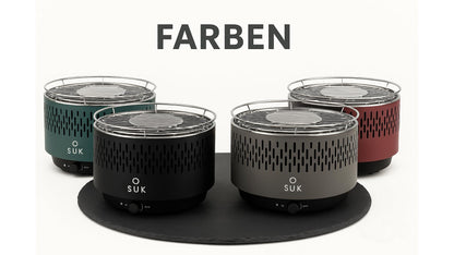 SOUK ONE Tischgrill Aktivbelüftung Holzkohlegrill – Grau