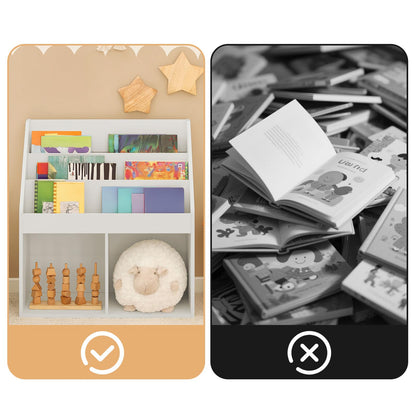 SoBuy KMB01-W Kinderzimmer Montessori Bücherregal Weiss