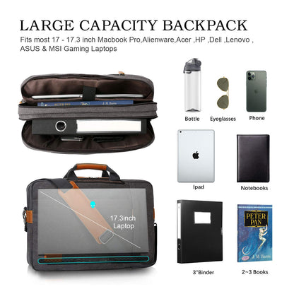 ESTARER Laptoptasche Umwandelbarer Rucksack Umhängetasche 17 Zoll