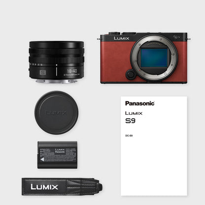 Panasonic Lumix DC-S9NE-K Spiegellose Vollformatkamera Rot Kit