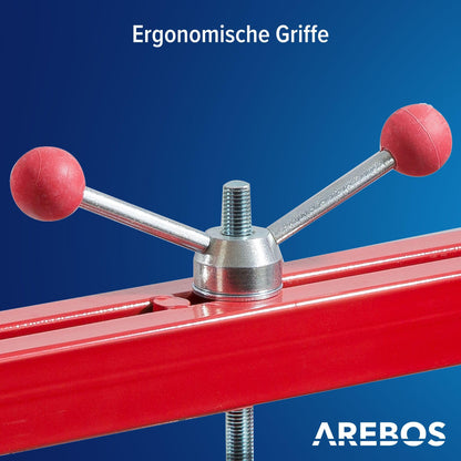 Arebos Motorbrücke 500kg Kotflügeltraverse – 730-1480mm Rot