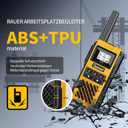 Gaswei G1pro Walkie-Talkie Set, 16 Kanäle, IP67 wasserdicht, 2 Stück