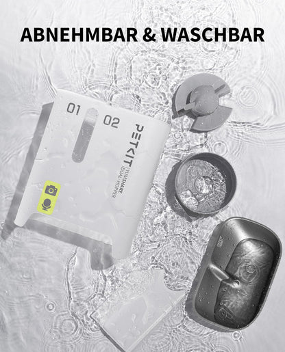 PETKIT Futterautomat mit Kamera, 5L Doppelkammer, 2 Näpfe, P591