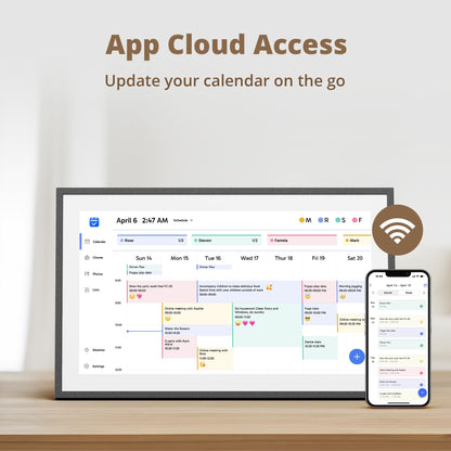 Dragon Touch 15.6 Zoll Elektronischer Wandkalender – Schwarz