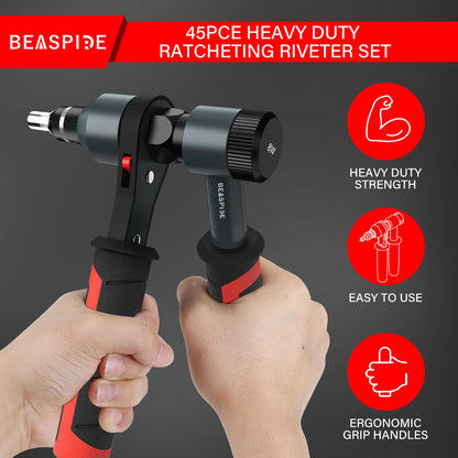Beaspire Nietmutternzange Ratschen-Set für Einpressmuttern M4-M8
