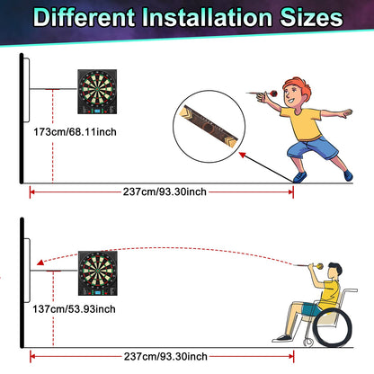 Mejasg Elektronische Dartscheibe – Deutsche Stimme, LCD