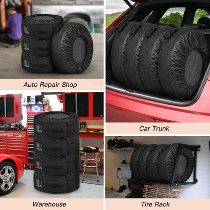 ZATOOTO Reifentaschen-Set für 4 Reifen (bis 20 Zoll) - Schwarz