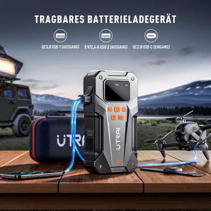 UTRAI Starthilfe Powerbank 5500A mit Kompressor für Pkw