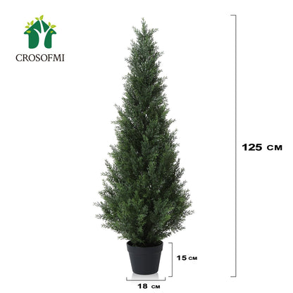 CROSOFMI künstlicher Zedernbaum – 125 cm, 2er Pack