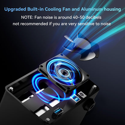 CENMATE Aluminium Festplattengehäuse 2-fach USB 3.0 für SATA HDD/SSD