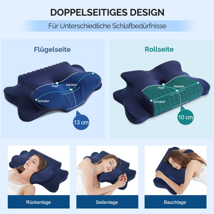 FAIORD Nackenkissen Memory Foam, ergonomisches Kopfkissen