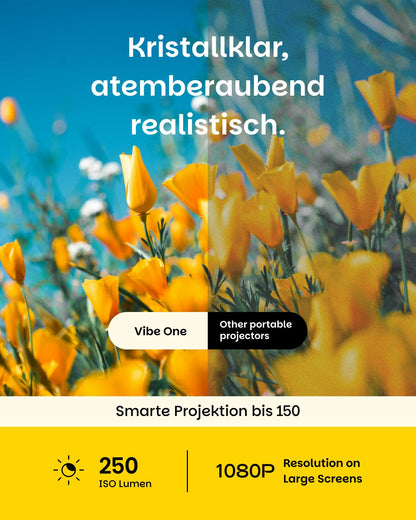 XGIMI Vibe One Mini-Beamer mit Akku, 1080p, Google TV, JBL Sound
