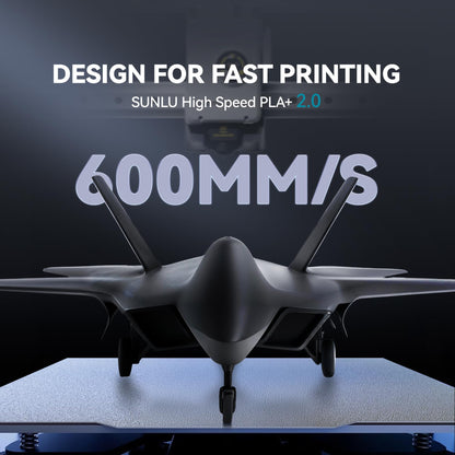 SUNLU High Speed PLA+ 2.0 Filament 1.75 mm, 4 kg, Grau, 4er-Pack